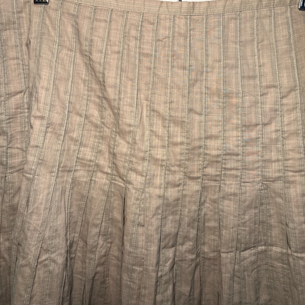 Ellen Tracy Earth-Tone Maxi Skirt with Decorative Hem 14 Kentucky Derby Skirt, - Picture 6 of 8
